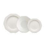 Vajilla para hostelería con iconos técnicos: lavavajillas 85°C, microondas, apilable, choque térmico y vitrificado — porcelana Bidasoa y vidrio opal Arcoroc