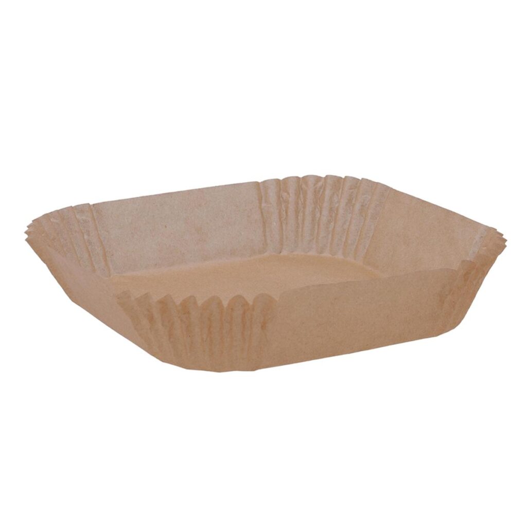 CAJA 50 CESTAS PAPEL CUADRADAS 23X4,5 PARA AIRFRYER NATURALIA QUID