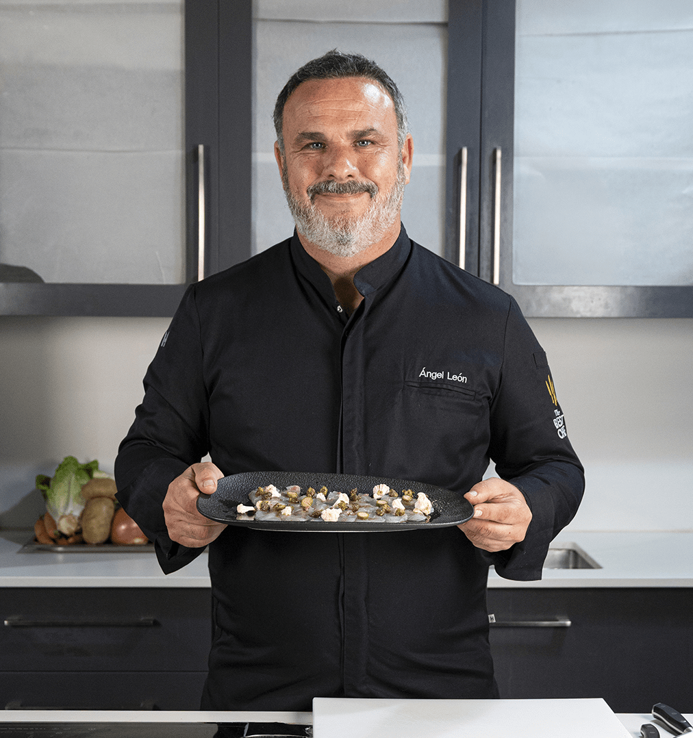 Corvinata a la meunière con coliflor encurtida y alcaparras con Ángel León