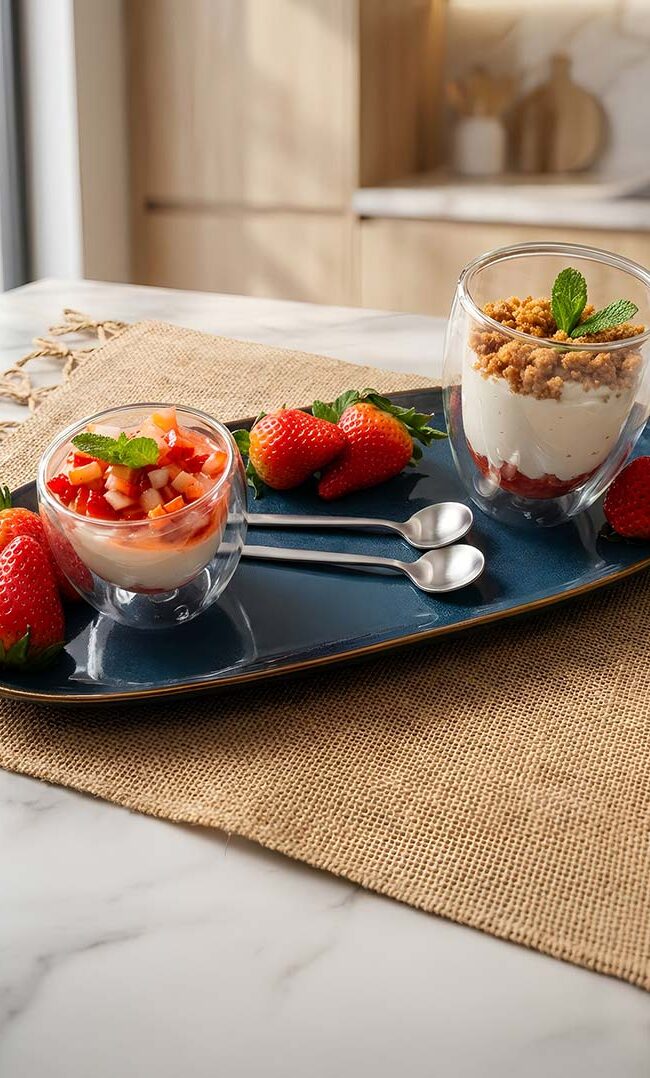Cremoso de queso con fresas: postre fácil