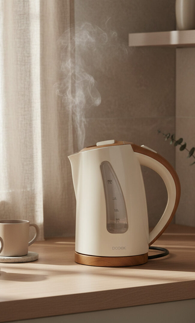 hervidor de agua eléctrico moderno en cocina