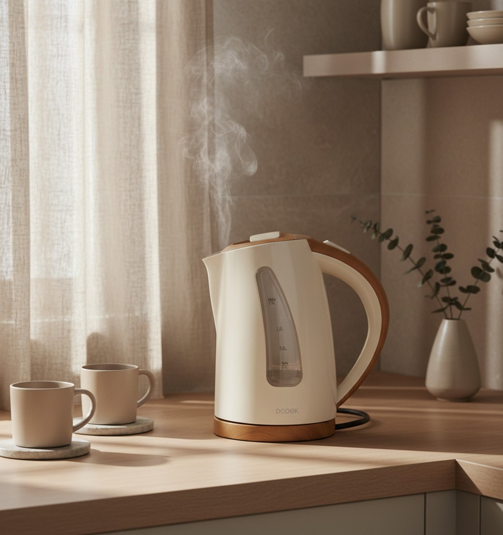 hervidor de agua eléctrico moderno en cocina