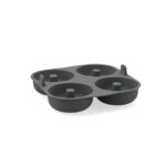 MOLDE 4 DONUTS 21X21X4,5CM SILICONA GRIS NATURALIA QUID