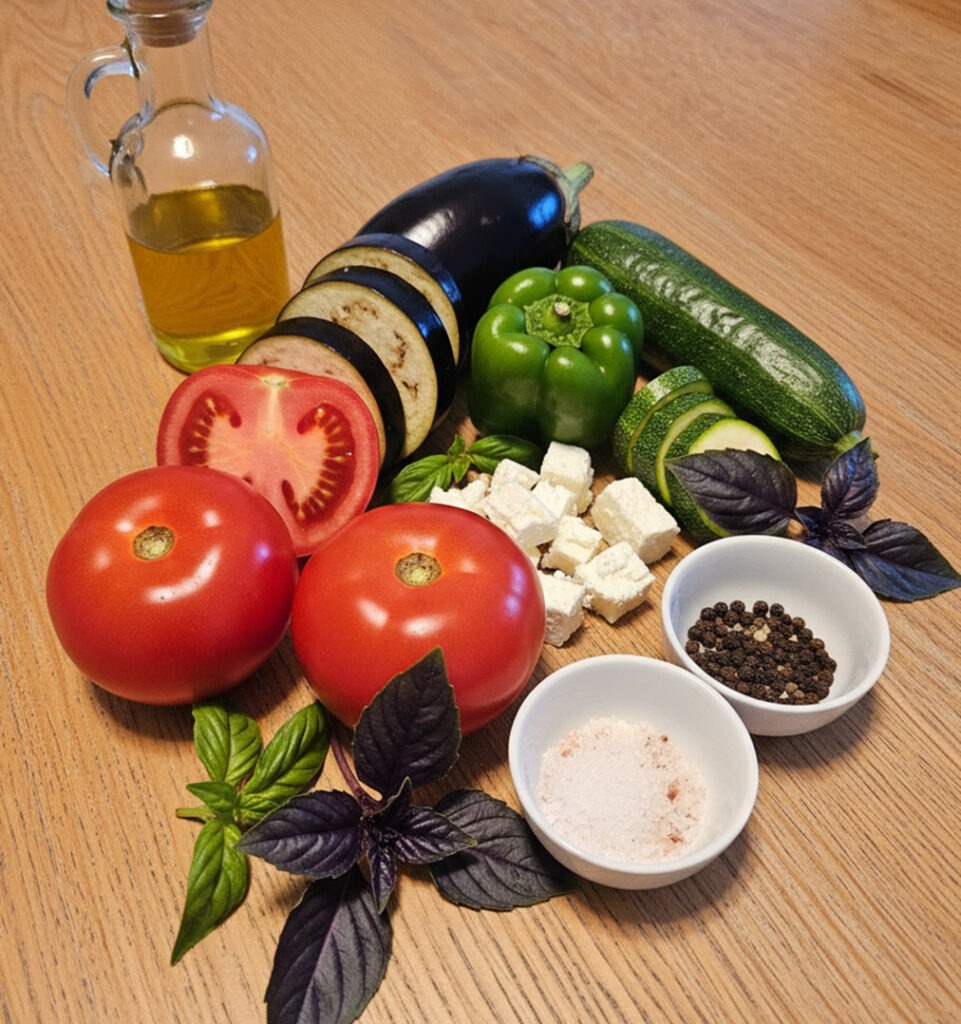 Tosta de hojaldre con verduras en airfryer_ingredientes