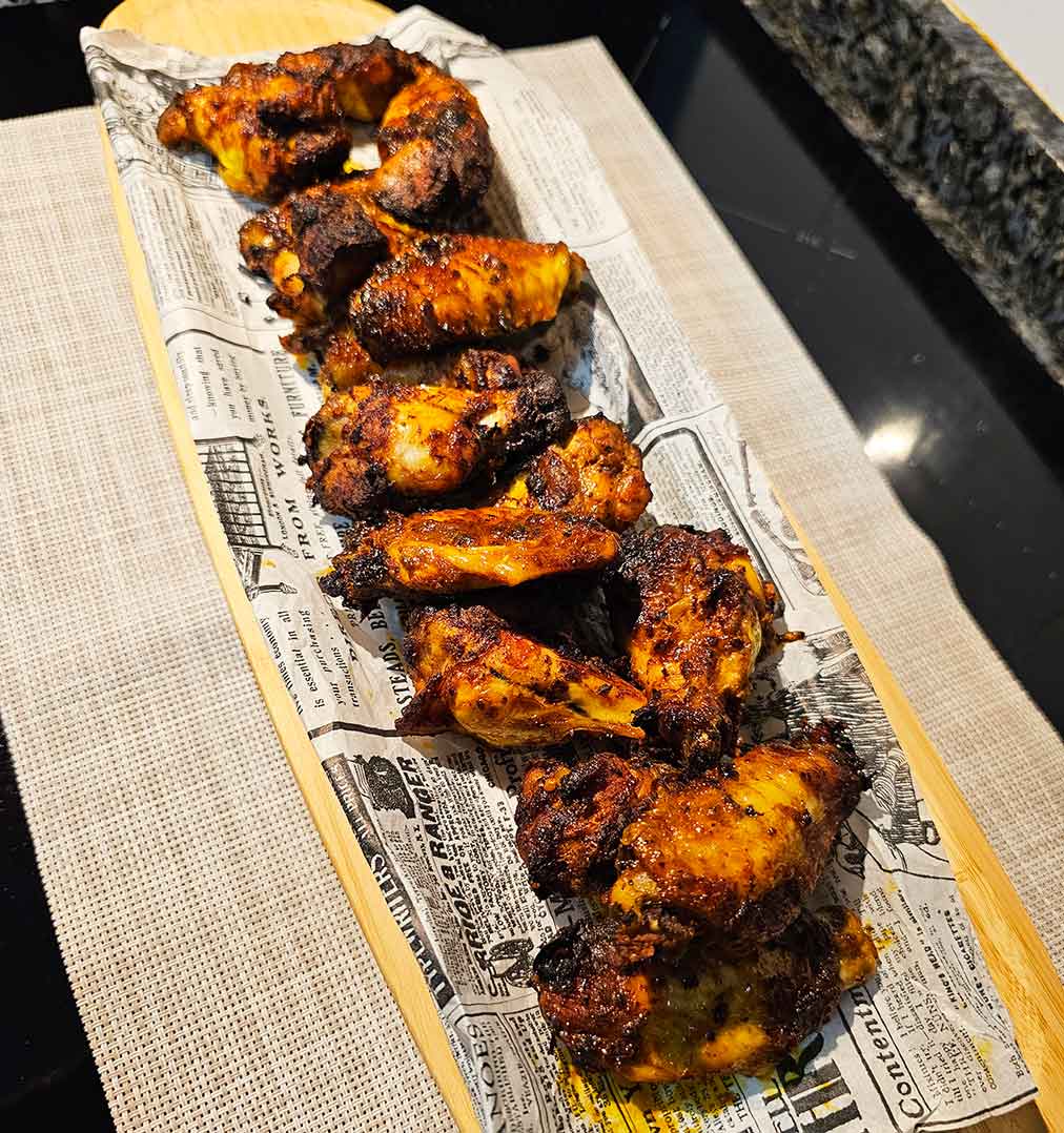 Alitas de pollo en airfryer: una cena Tex-Mex