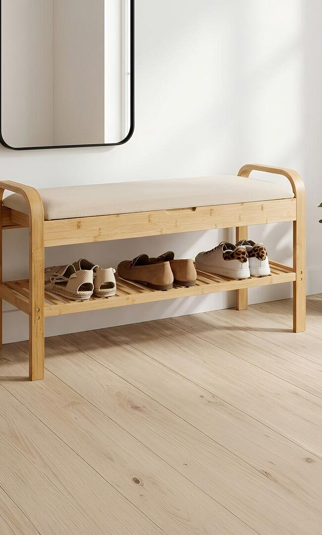 Banco zapatero recibidor: gana orden y estilo