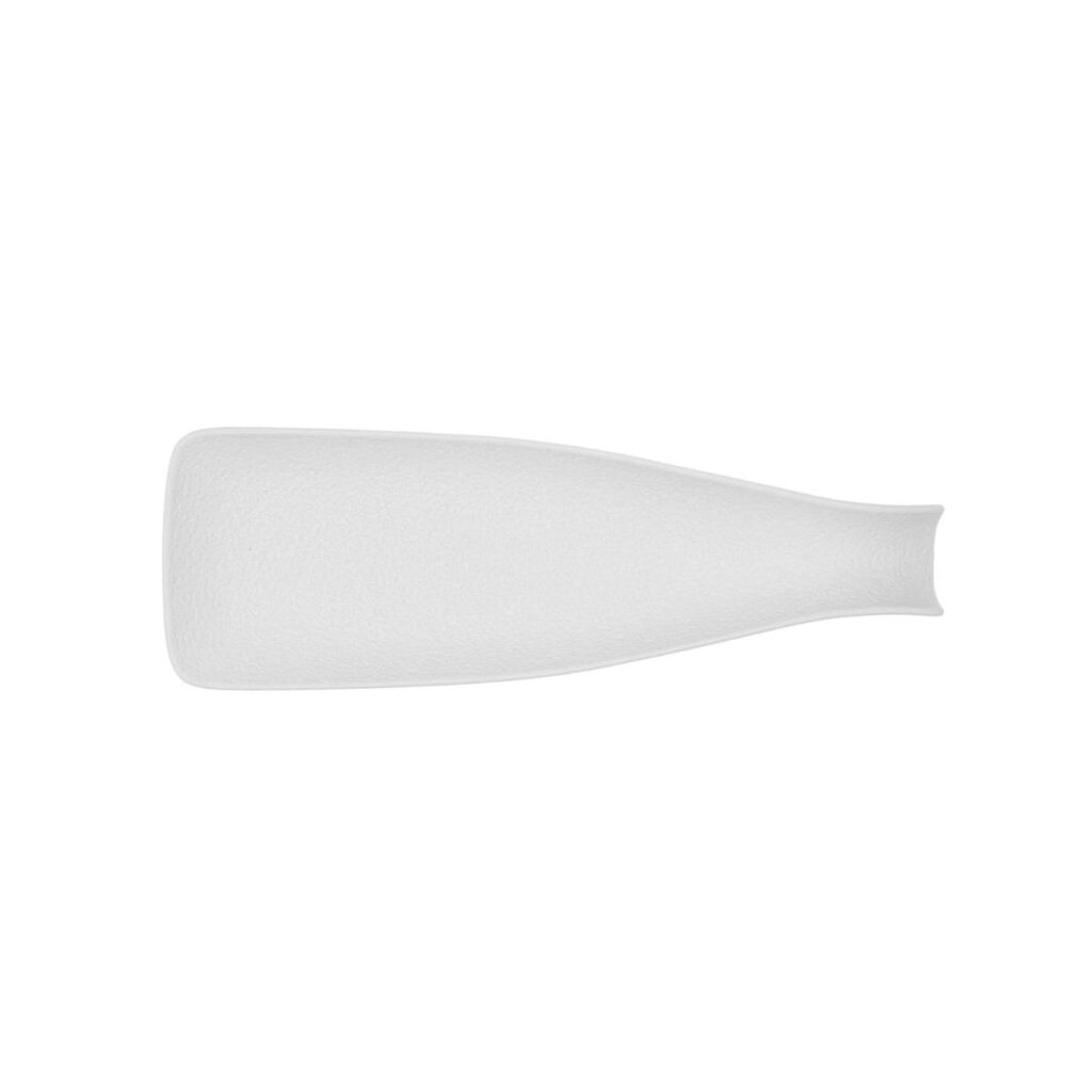 BANDEJA BOTELLA 31X10X4CM PORCELANA BLANCO FOSIL BIDASOA