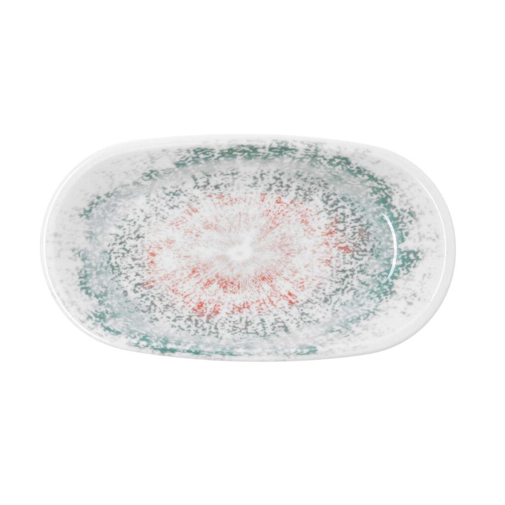 BANDEJA OVAL 26X14,5CM PORCELANA DECORADA KAI HYDROZERO BIDASOA