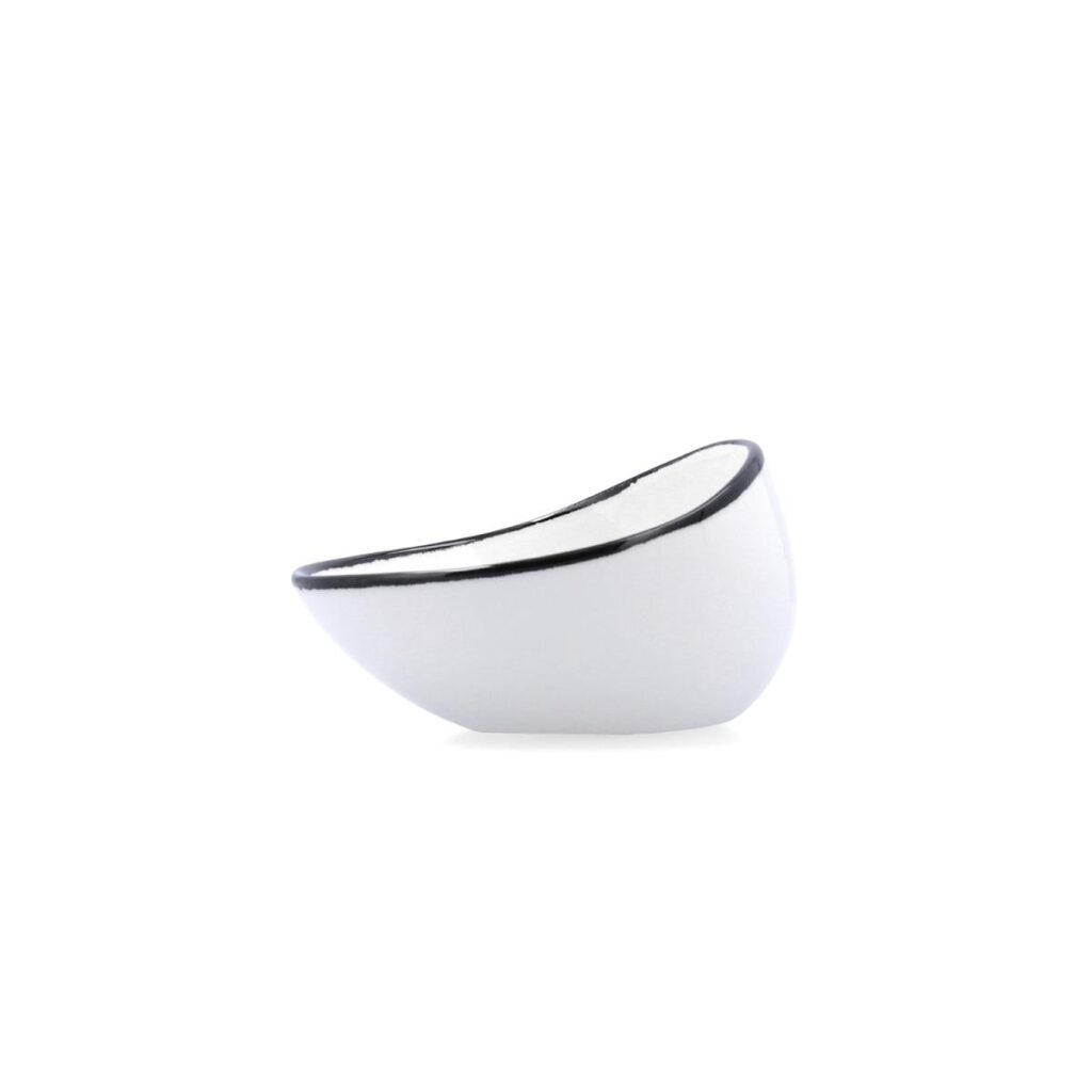 BOL IRREGULAR 12,5CM PORCELANA BLANCO/NEGRO VITAL FILO ARIANE