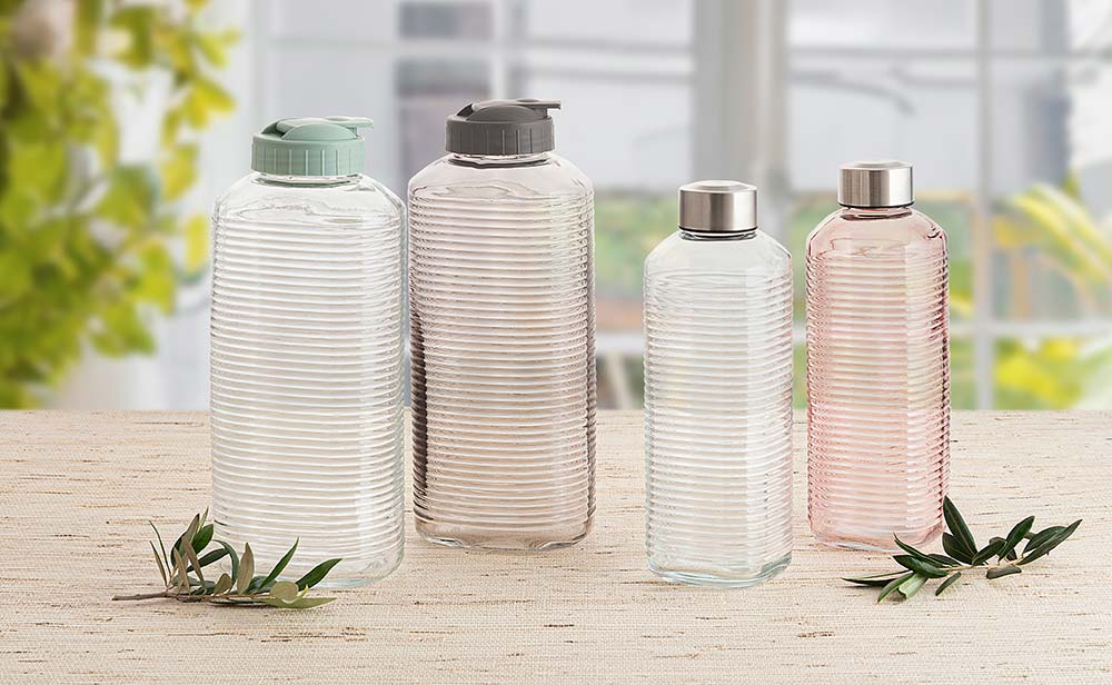 Botellas de vidrio con estilo, seguras y ecológicas