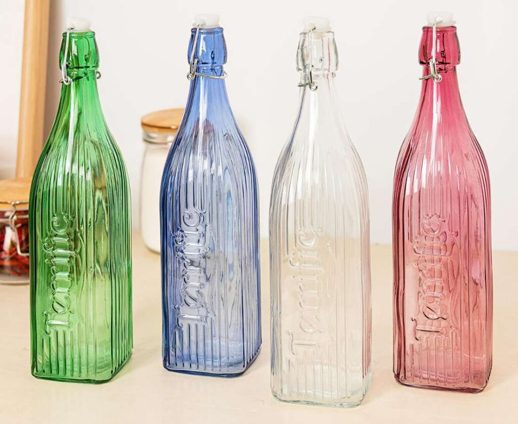 Botellas de vidrio de colores de Quid