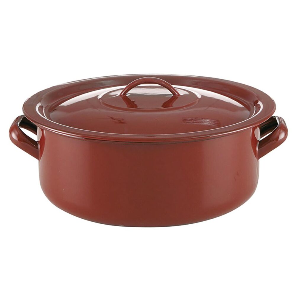 CACEROLA 12CM ACERO ESMALTADO MARRÓN CLASICO ESMALTE QUID