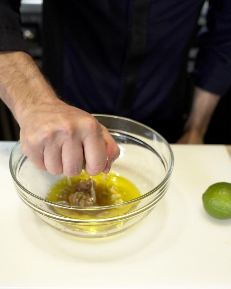Carabineros en mole verde: receta Michelin de Mario Sandoval