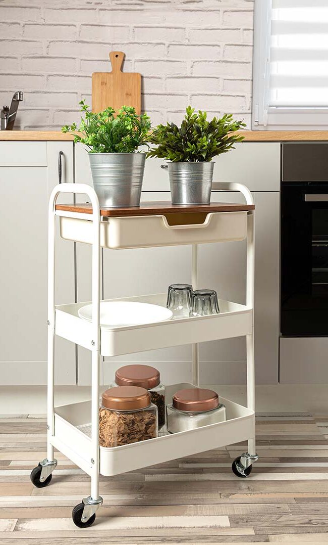 Carritos de cocina y auxiliares para ganar espacio