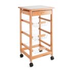 CARRO MULTIUSO 37X37X76 CM MADERA PINO GARBO QUID