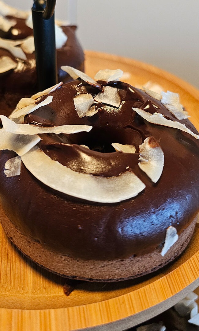 Donuts saludables con chocolate en airfyer