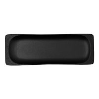 Bandeja rectangular 36x12,7x2,9cm porcelana negro Fosil Bidasoa