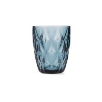 JUEGO 6 VASOS BAJOS 24 CL VIDRIO AZUL IKONIC BIDASOA