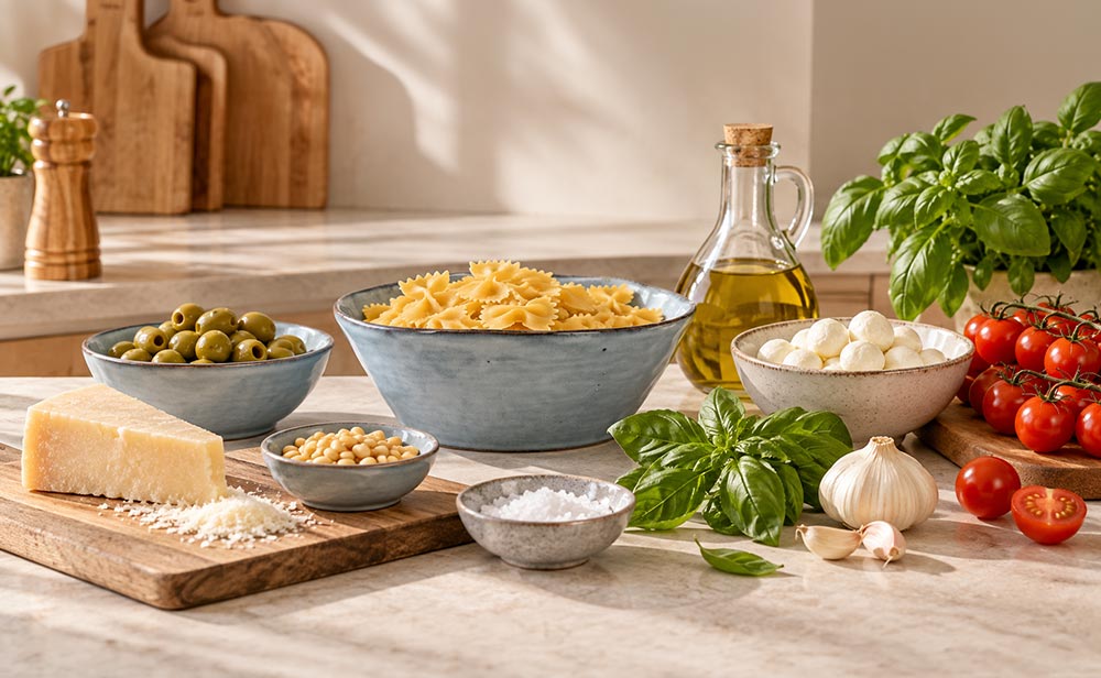 Ensalada de pasta con pesto: receta italiana fácil