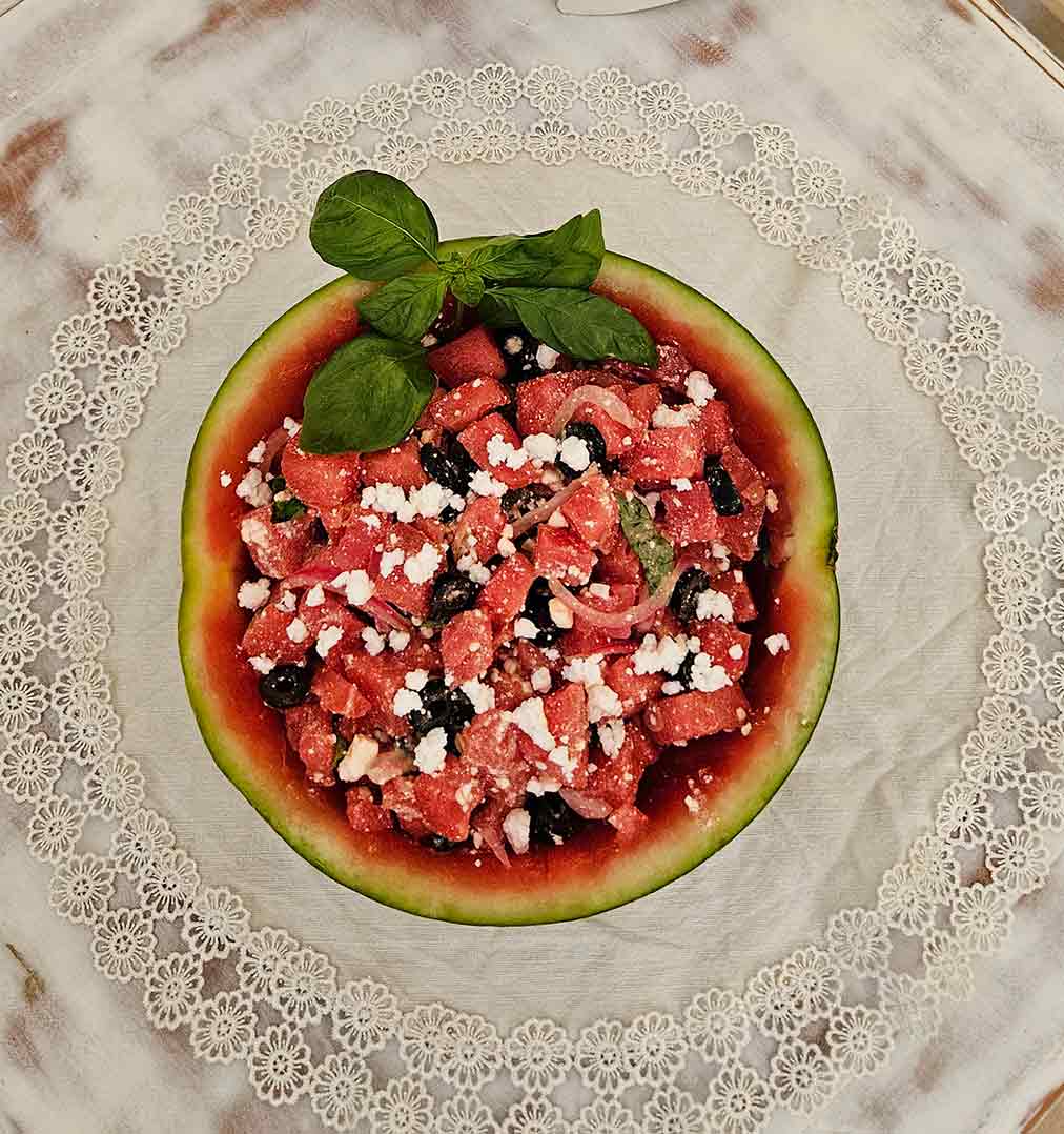 Ensalada de Verano con sandía y queso Feta