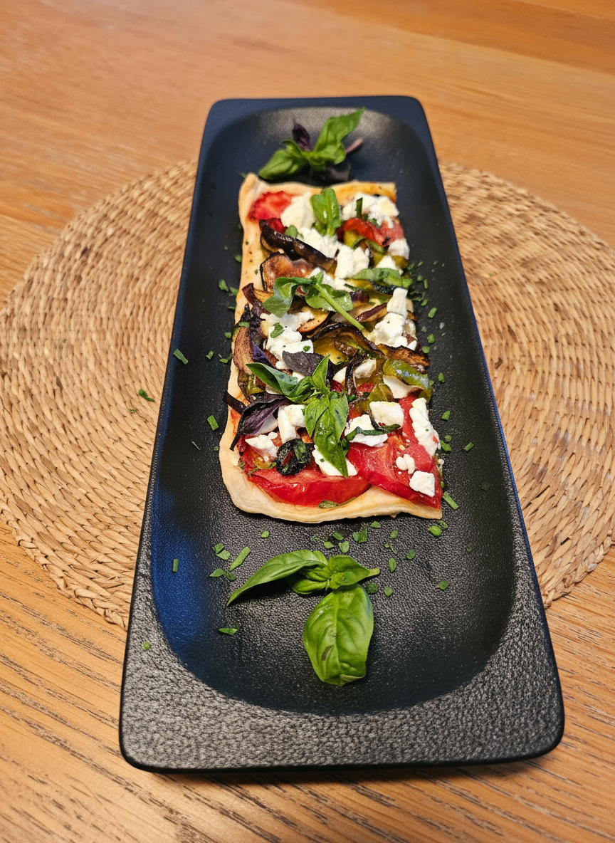 Tosta de hojaldre con verduras en airfryer_2