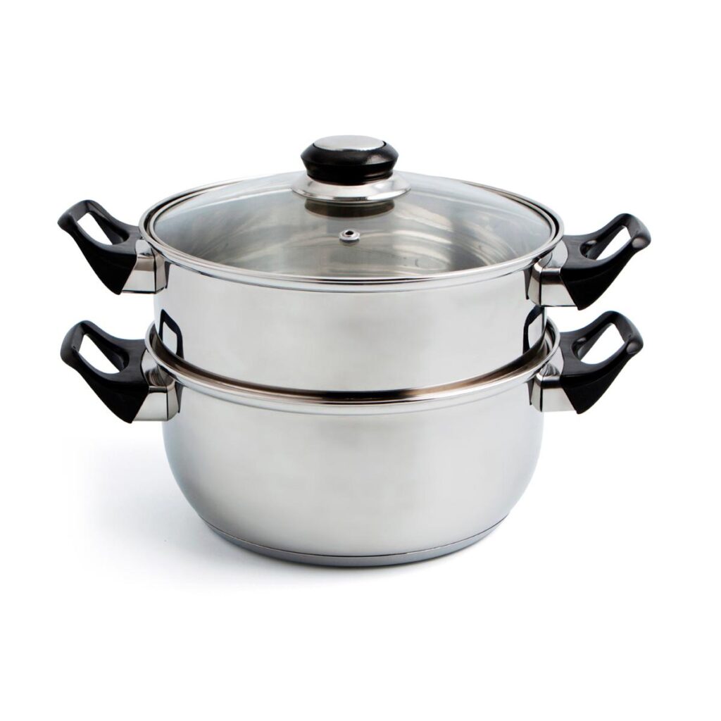 JUEGO VAPORERA Y CACEROLA 22CM CON TAPA INOX GASTRO FRESH QUID
