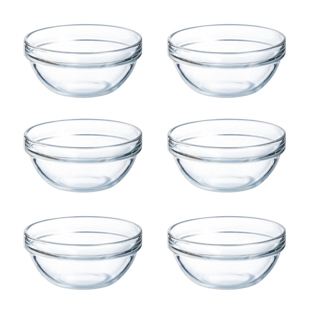 JUEGO 6 BOLES LAVAFRUTAS 12CM VIDRIO APILABLE LUMINARC
