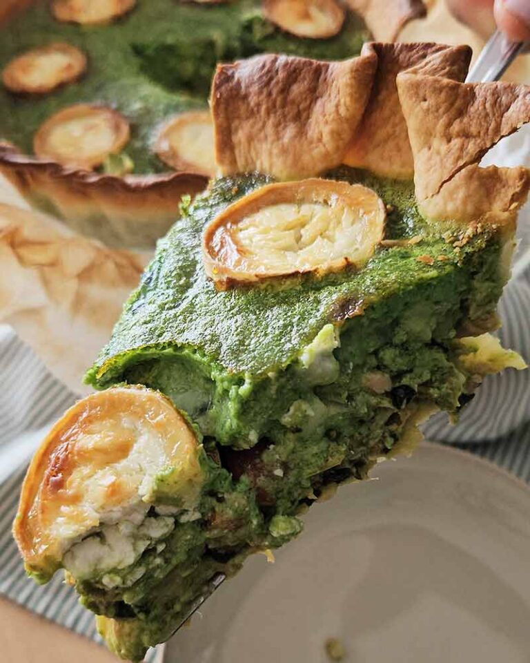 Quiche de verduras, atún y queso de cabra, rápida y deliciosa