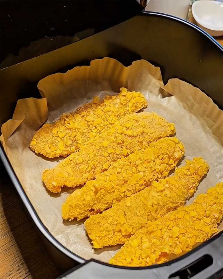preparación del pollo crujiente en airfryer