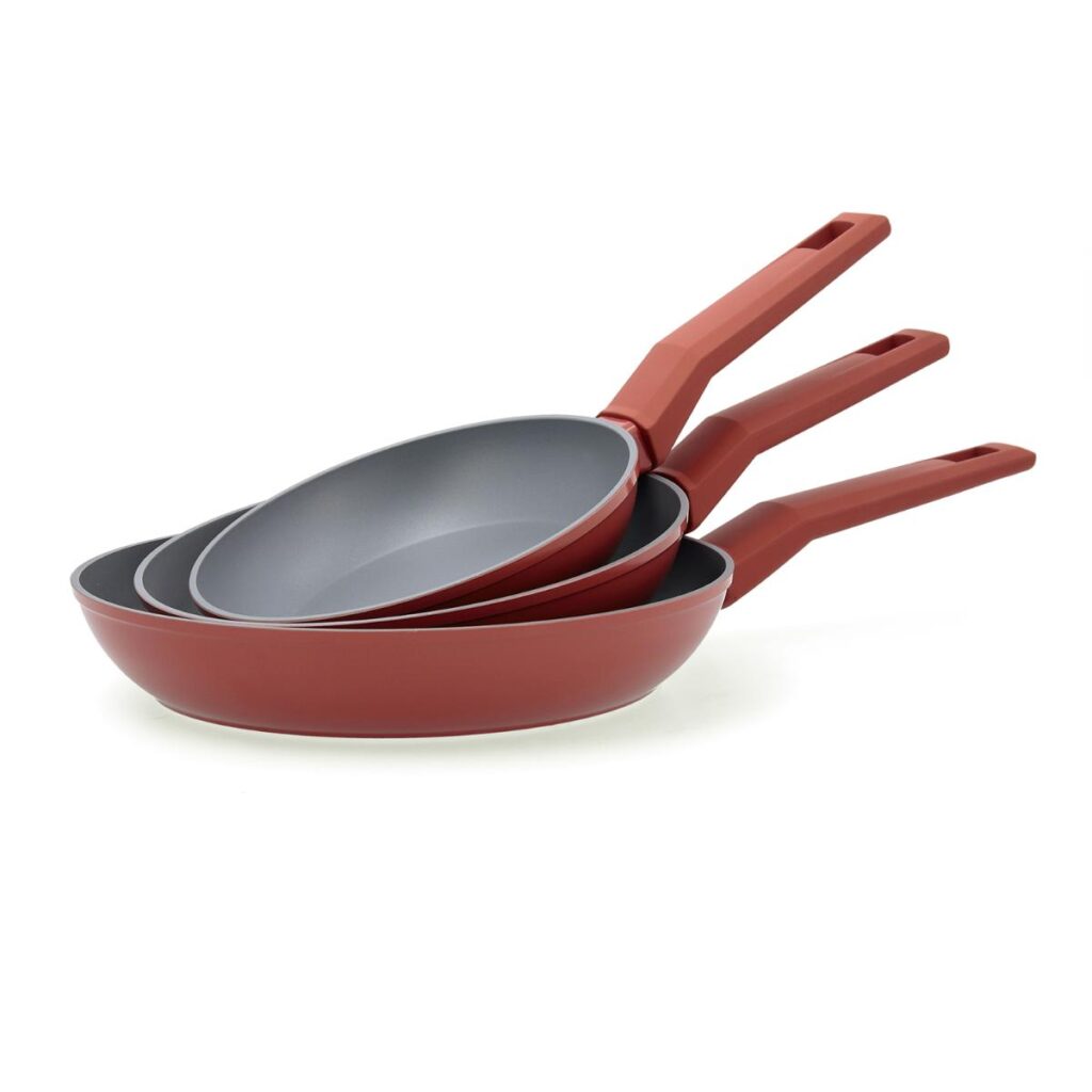 SET 3 SARTENES 18-22-26CM ALUMINIO FORJADO TERRACOTA ZOCCO BIDASOA