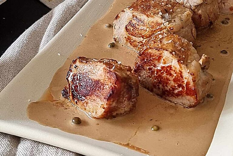 Receta solomillo de cerdo y salsa de pimienta verde | Oh'Blog