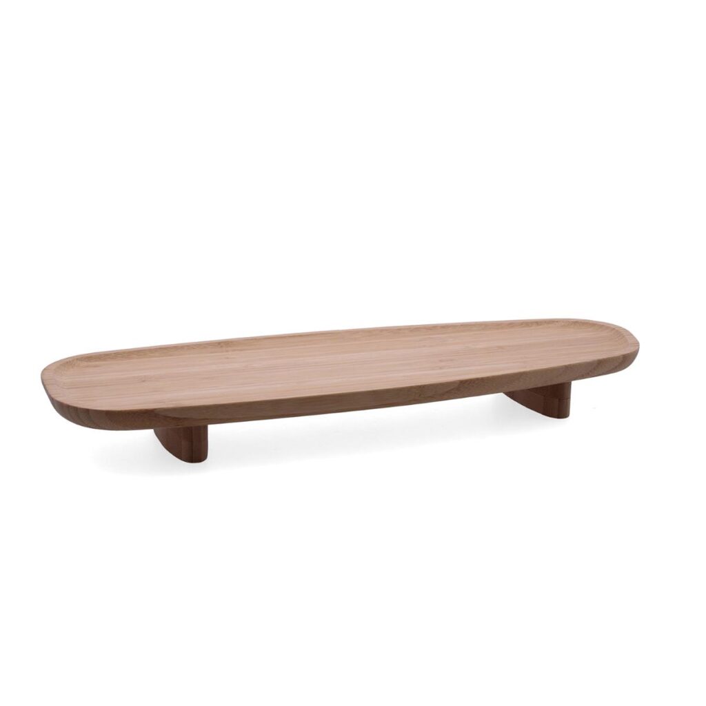 TABLA SERVIR CON PIE 45X15,5X4,8CM BAMBÚ BIDASOA