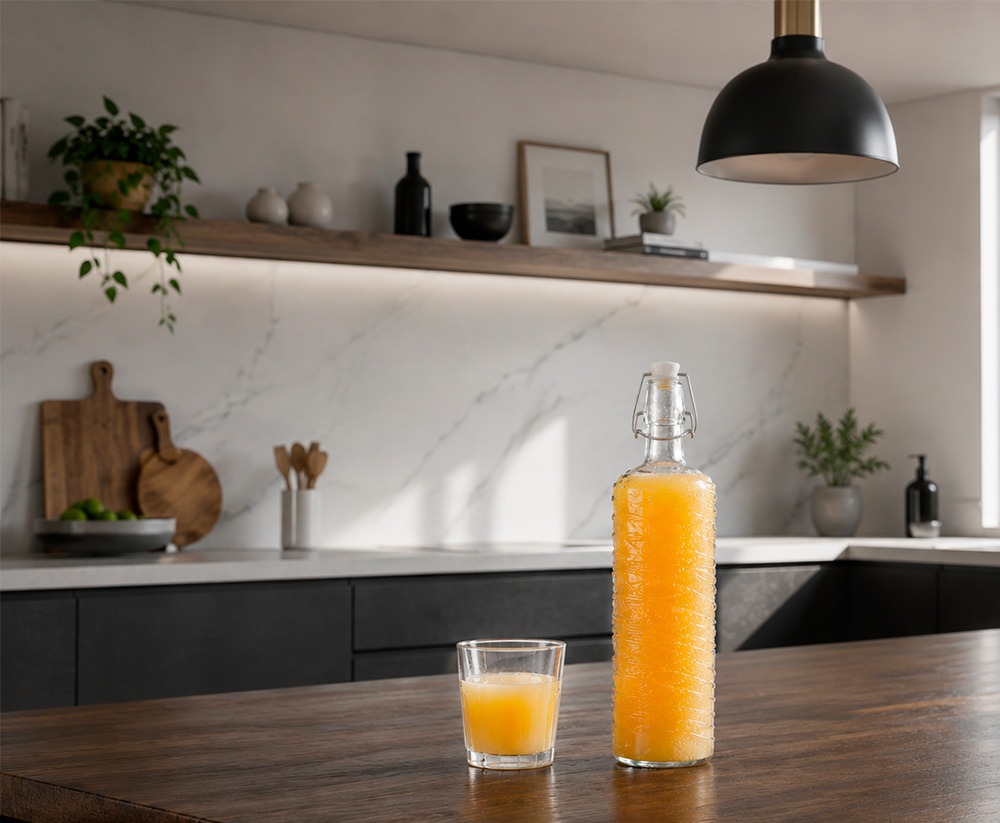 Una jarra de cristal como elemento funcional y decorativo
