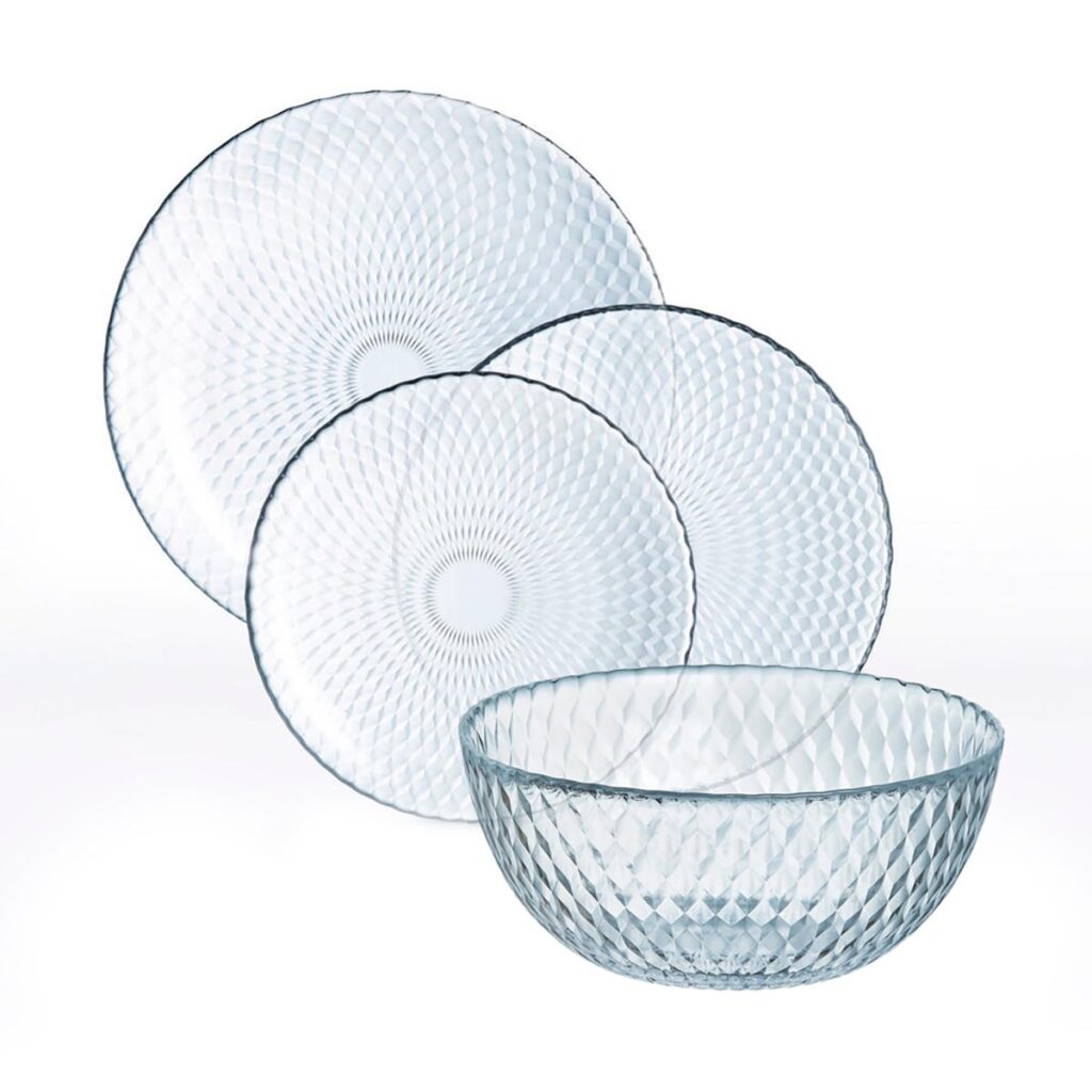 VAJILLA 19 PIEZAS VIDRIO PAMPILLE CLEAR LUMINARC