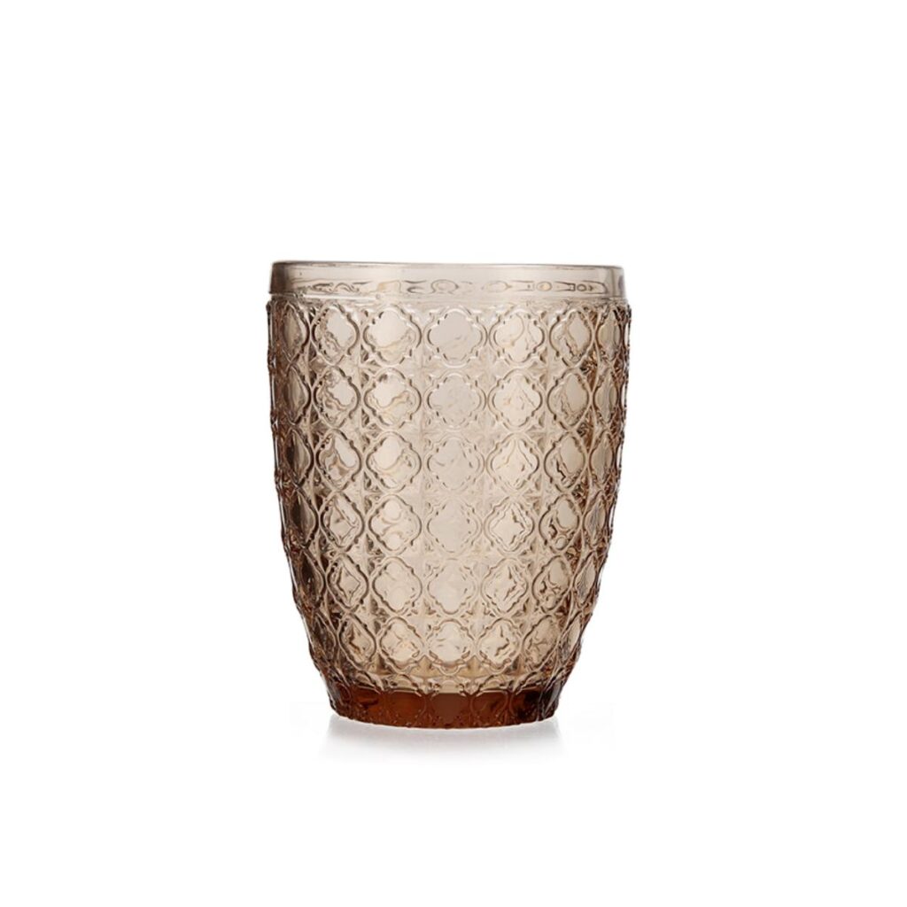 CAJA 6 VASOS BAJOS 30CL RELIEVE ÁMBAR GIO BIDASOA